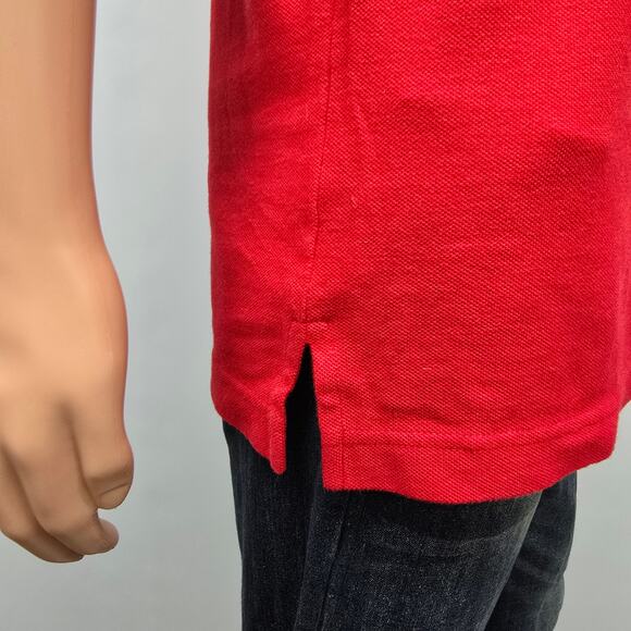 Polo Jeans Co. Ralph Lauren RL Spell Out US Flag Pocket Tipped Polo VTG Sz L Red - Picture 9 of 12